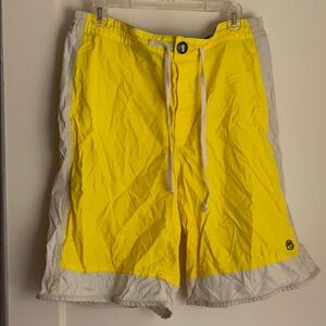 The north face men’s yellow swimming trunks